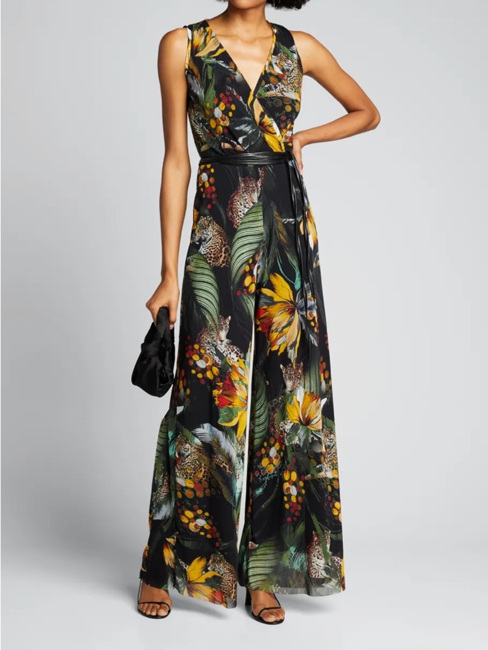 $550 FUZZI Jungle-Print Jumpsuit M